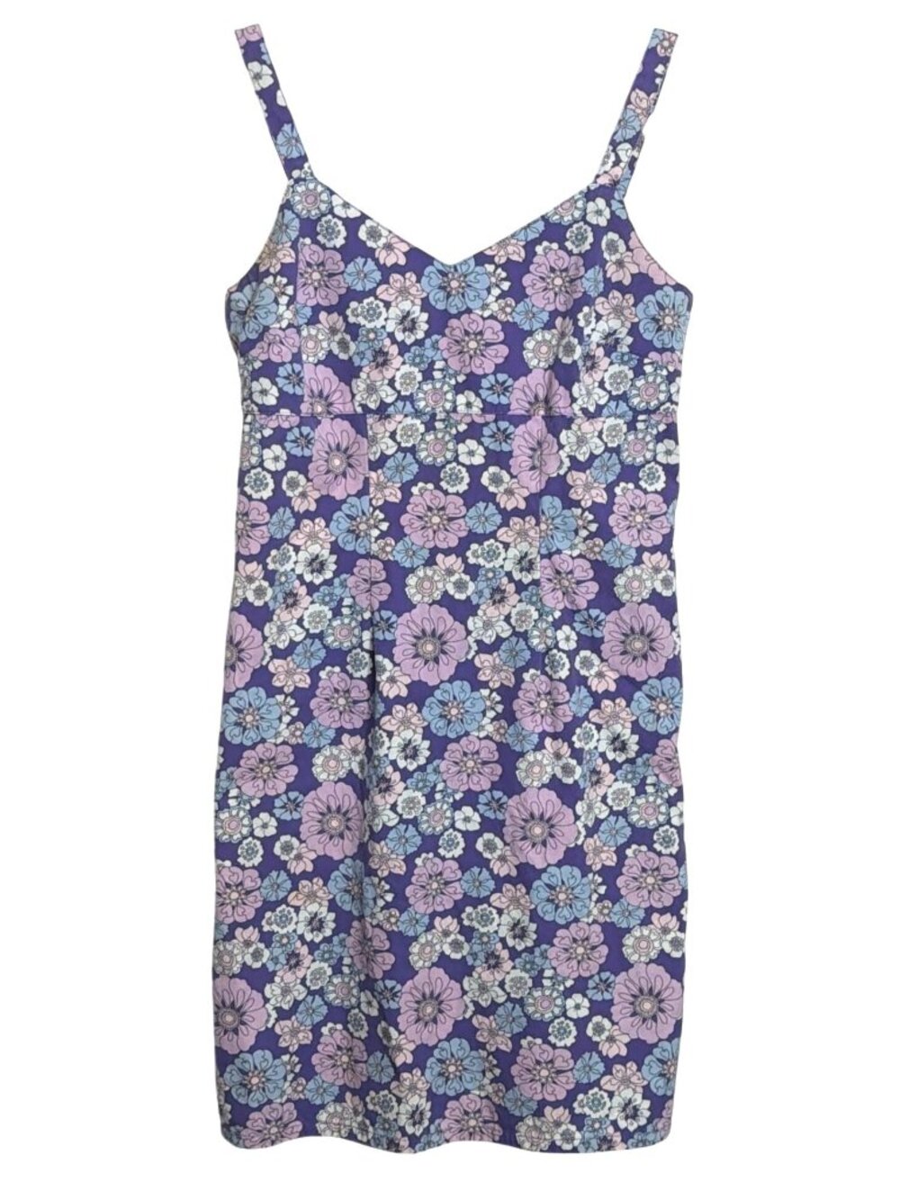 Y2K Old Navy Floral Sundress‎ Womens Size 1 Purple Sleeveless Cotton Lightweight